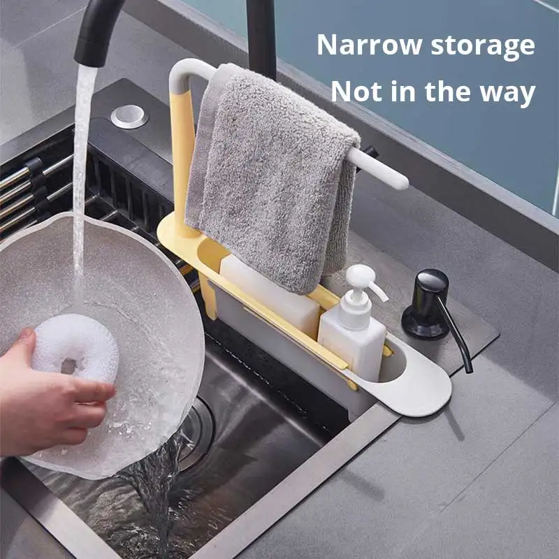 Multifunctional Telescopic Storage Rack Adjustable For Home Kitchen