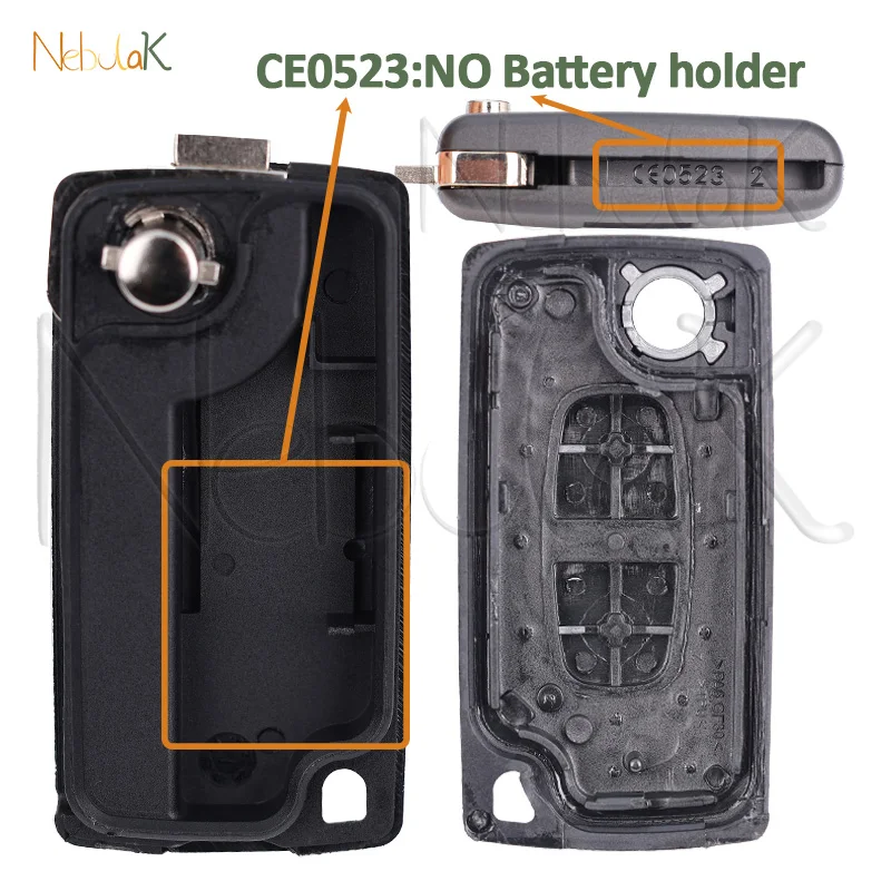 Remote Key Case For Citroen C2 C3 C4 C5 C6 Peugeot 207 307 308 407 607 807 2 3 Buttons Fob Housing Shell