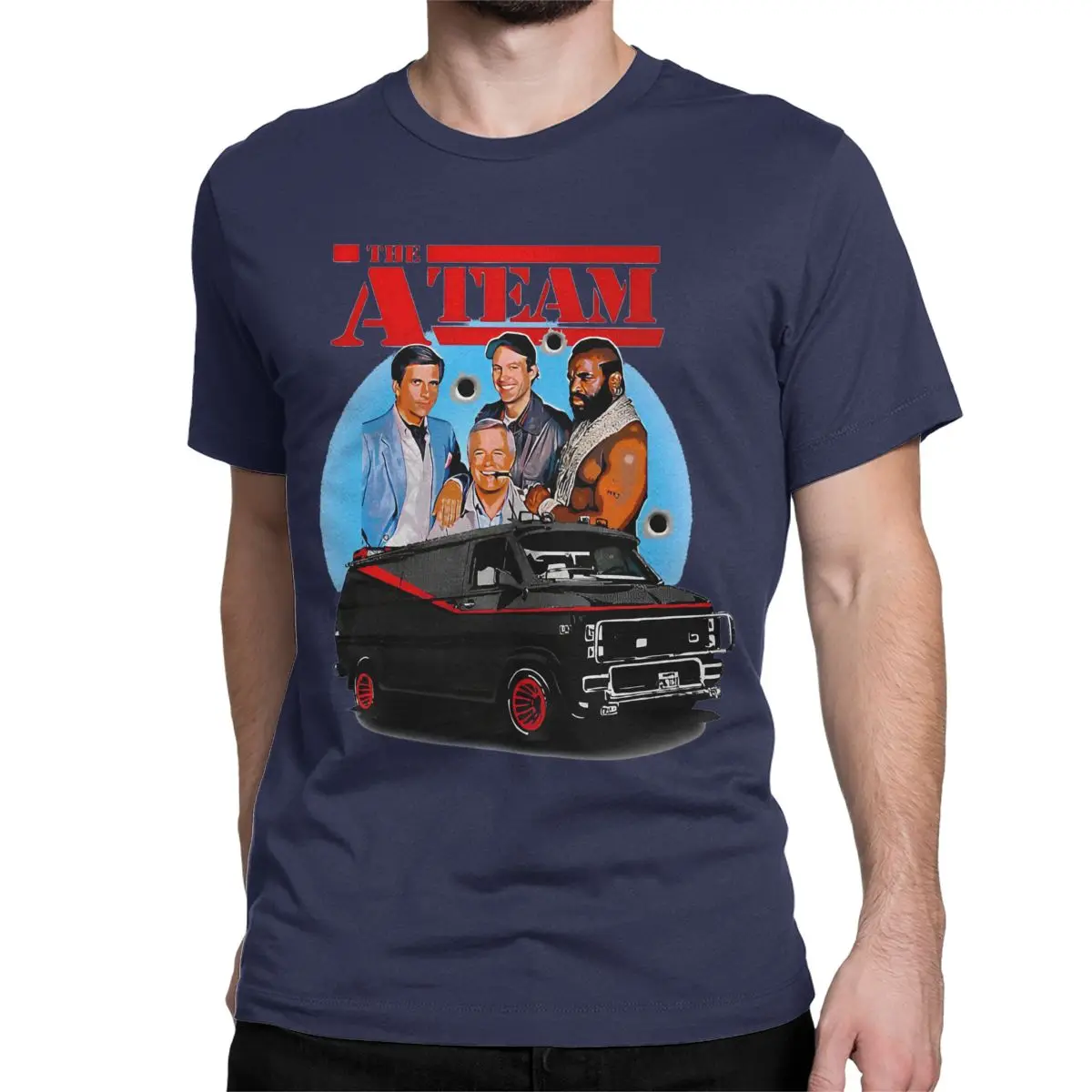 thumbnail image 1 of Camiseta novedosa de All-risk Agency The A-Team para hombre y mujer, cuello redondo, algodón puro, manga corta, tallas grandes, 1 of 7