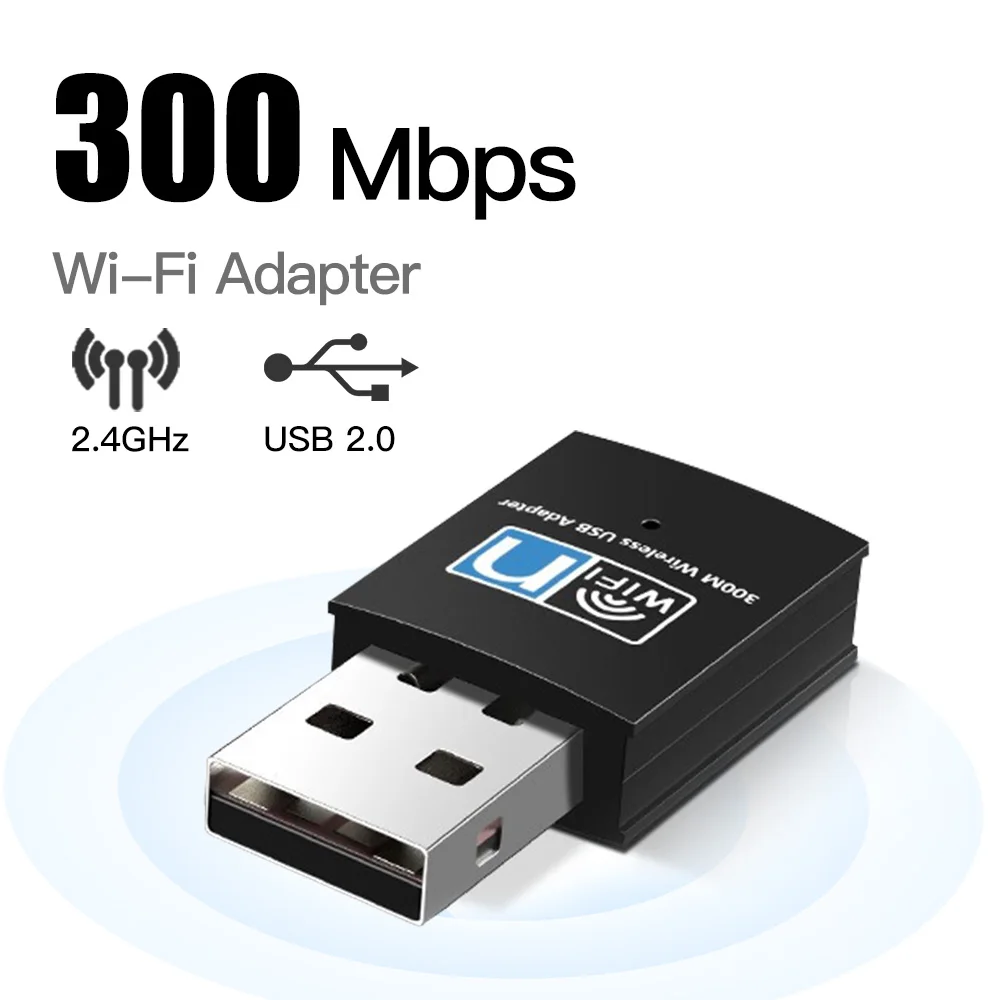Fenvi Usb Wifi Adapter 300mbps 2.4ghz Wifi Antenna Receiver Wireless  Network Card Wireless-n Lan 150mbps Mini Usb Wlan Adaptor - Network Cards -  AliExpress