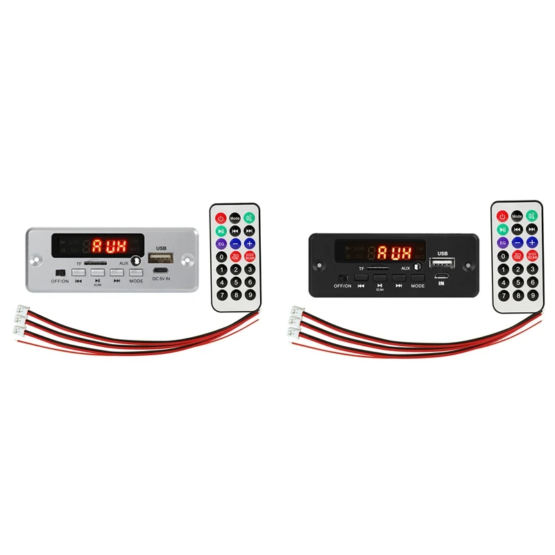 12V Bluetooth MP3 Decoder Board 50W Amplifier DIY Home Digital Audio Module USB For Speaker Handsfree Audio Module Black
