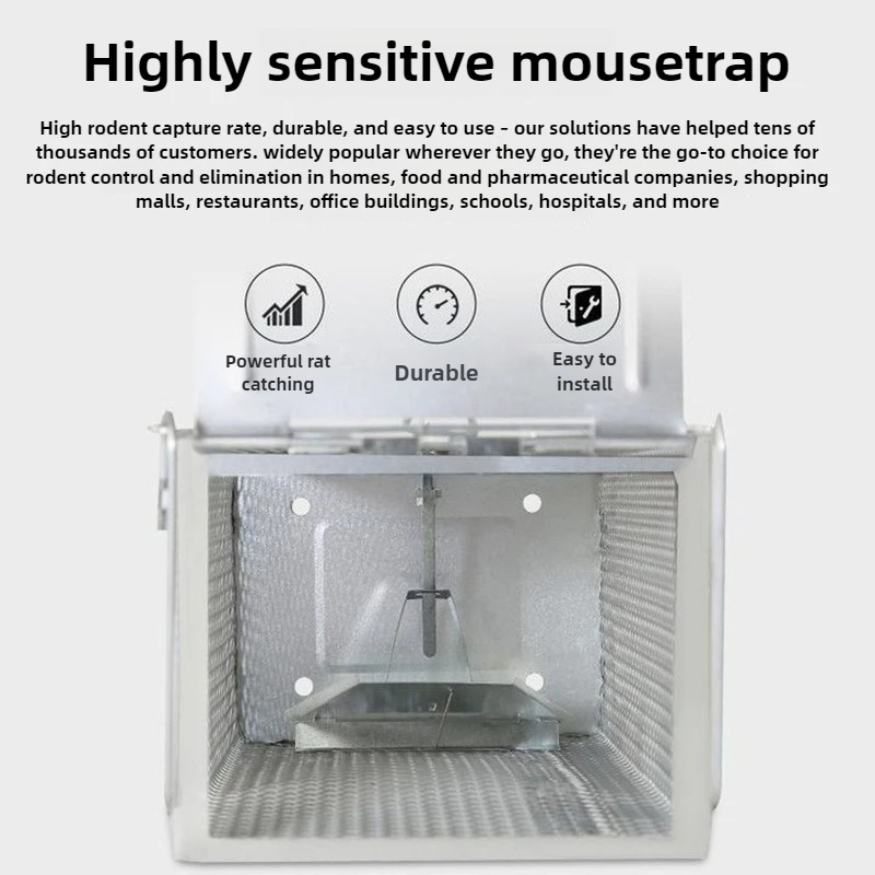 Reusable Humane Rat Trap Cage Mouse Cage Trap Wire Mesh Squirrel & Chipmunk & Rat Pest Catching Cage for Home Garden Warehouse