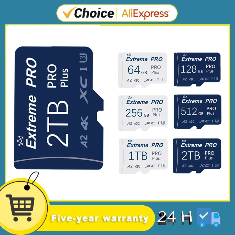 Originale 2Tb 1Tb Sd Memory Card A2 Sd/Tf Flash Card 64Gb 128Gb Mini Sd Card 256Gb 512Gb Micro Card Ad Alta Velocità Per Telefono/Tablet