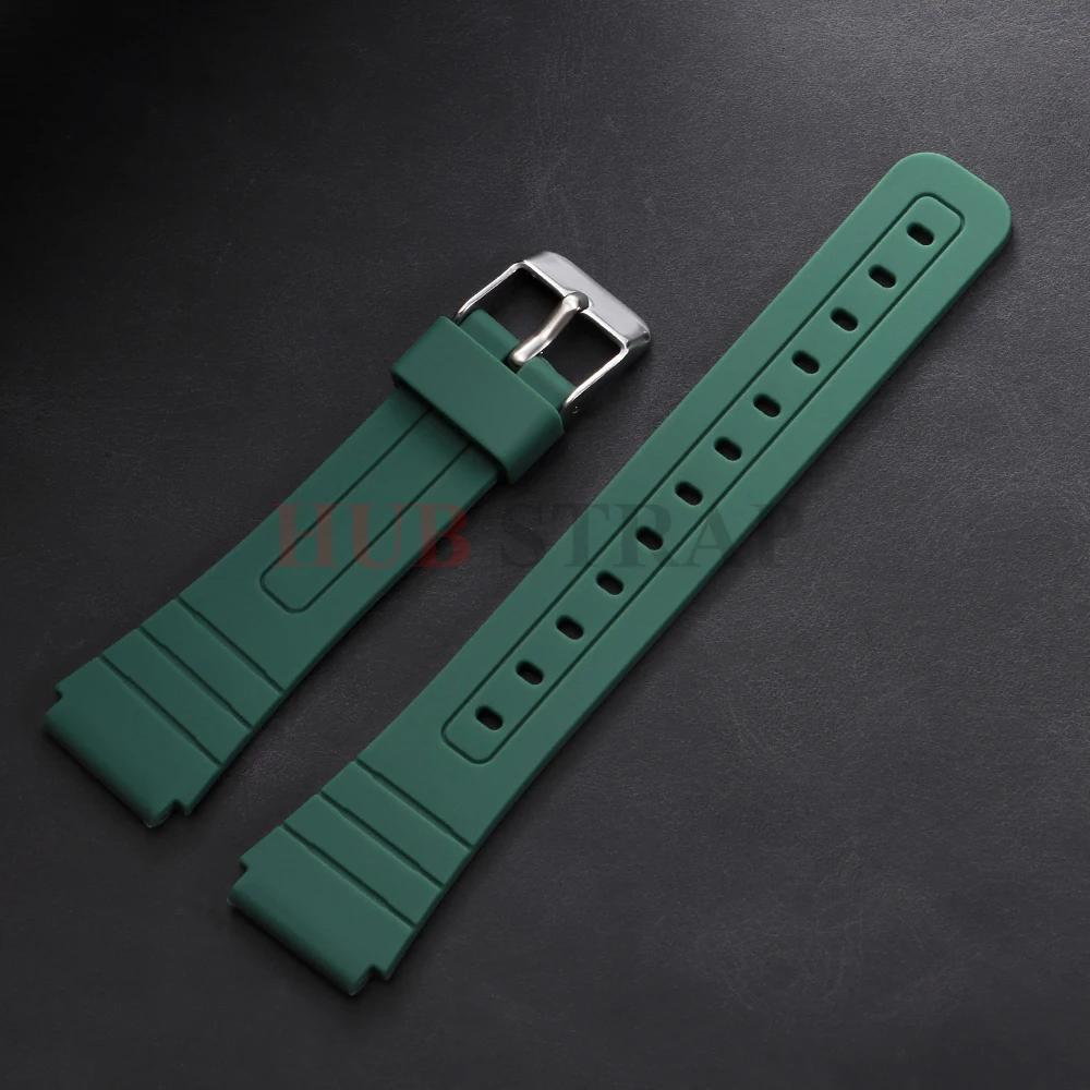 18 mm Silikon-Uhrenarmband für Casio F91W W800H SGW400 F-91W F84 F105/108 A158/168 AE1200, wasserdichtes Armband, Ersatzarmband – Detail 15