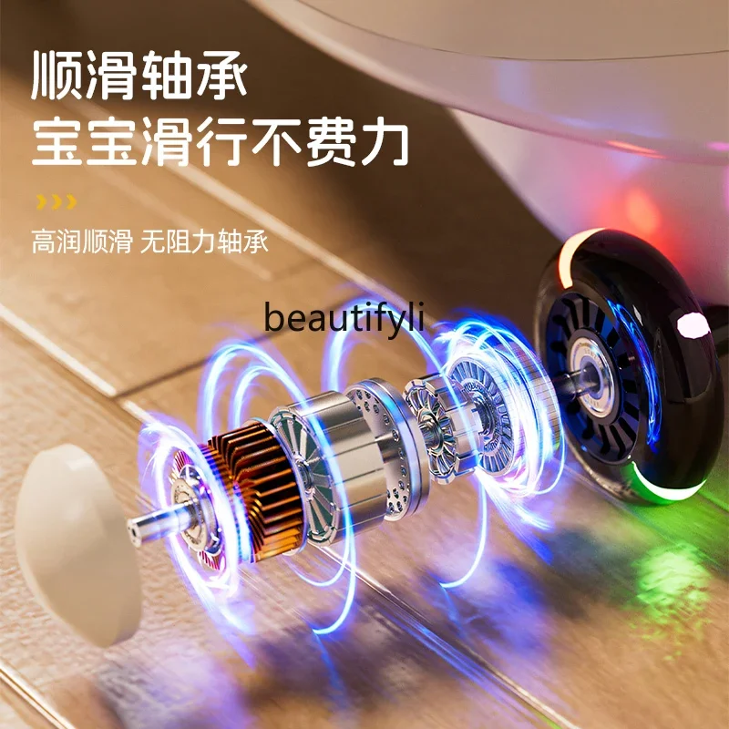 Twisting car, 1 to 3 years old, yo-yo car, anti-rollover universal wheel, silent swing for male and female babies