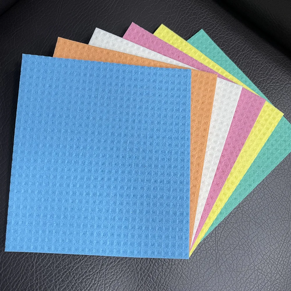 

Wood Pulp Cotton Cloth Kitchen Cleaning Cloth French Pulp Cotton Lazy Wood Fiber Dishwashing Decontaminate Cloth For Kitchen