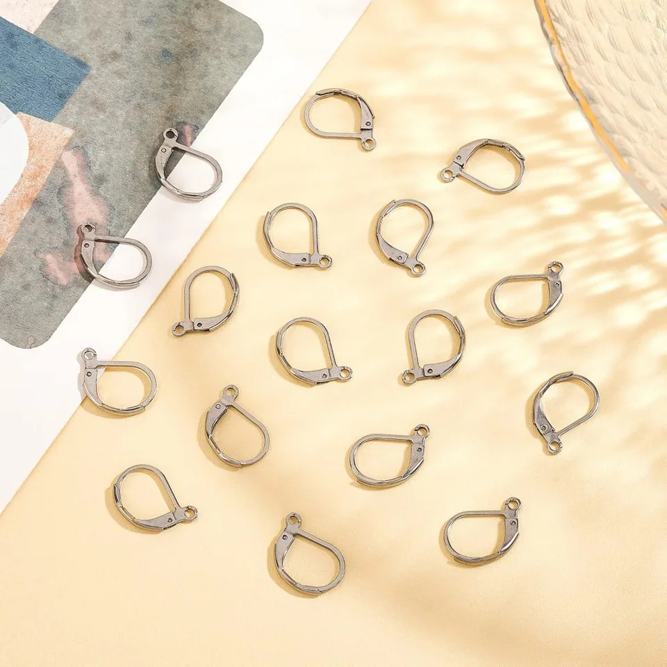 120-Pcs French Wire Earring Hooks - Stainless Steel Lever Back Findings For Jewelry Making