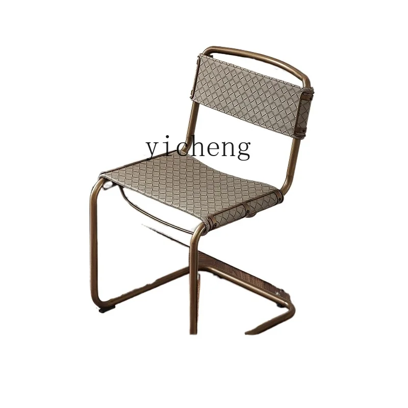 

XL Retro Dining Chair Iron Personalized Creative Chair Leather Dining Chair Armchair