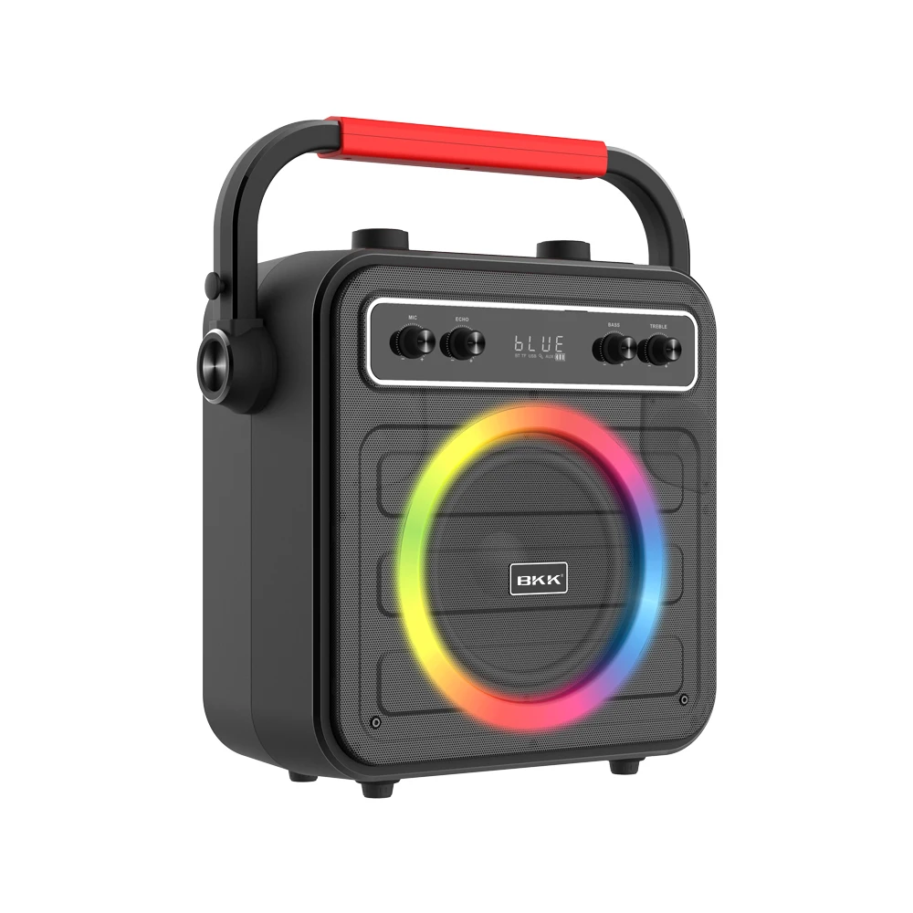 

Wireless Big Power Bluetooth Speaker With FM Radio and Speaker 6.5Inch With U segment Microphone Treble Sound KTV DJ Speaker