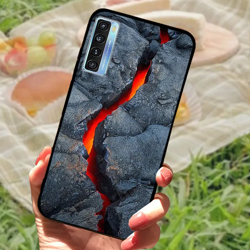 Elegant Black Marble Silicone Soft Case - Protective Bumper Cover