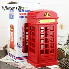 Retro Phonebooth Night Light Mini USB Warm Light Slpeeping Lamp for Home Children Bedroom LED Nightlights Home Decor