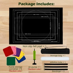 13-Piece Non-Slip Puzzle Mat with Felt Protector for Storing up to 2000 Pieces (Puzzle Mat)