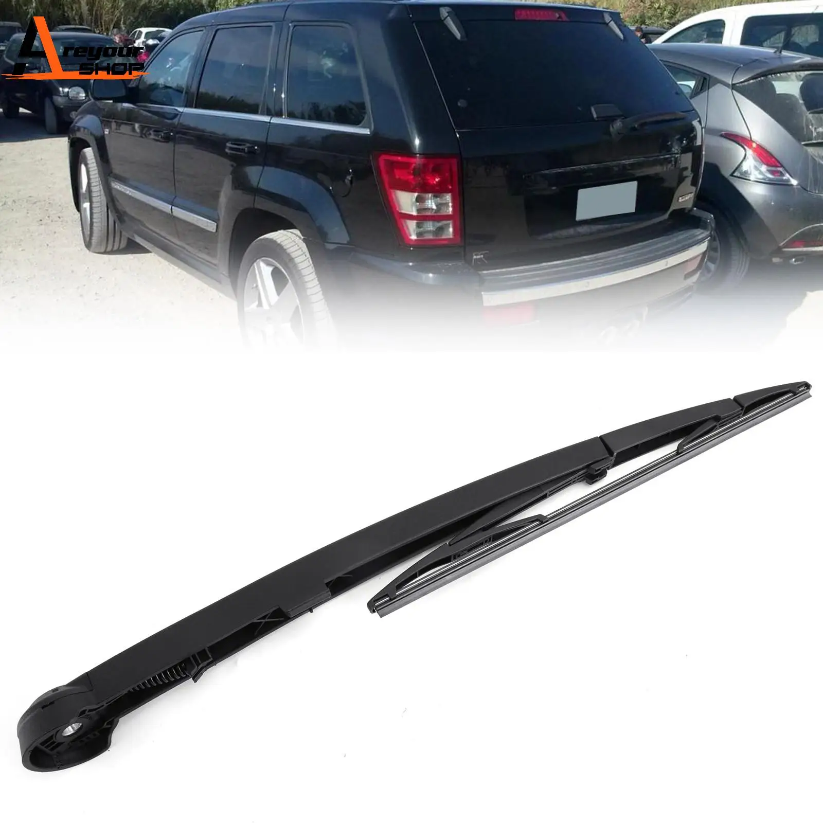 Areyourshop Phía Sau Cửa Sổ Khăn Lau Tay Lưỡi Dao Jeep Grand Cherokee Ngoại Thất Xe Ô Tô Phụ Kiện Tự Động một Phần