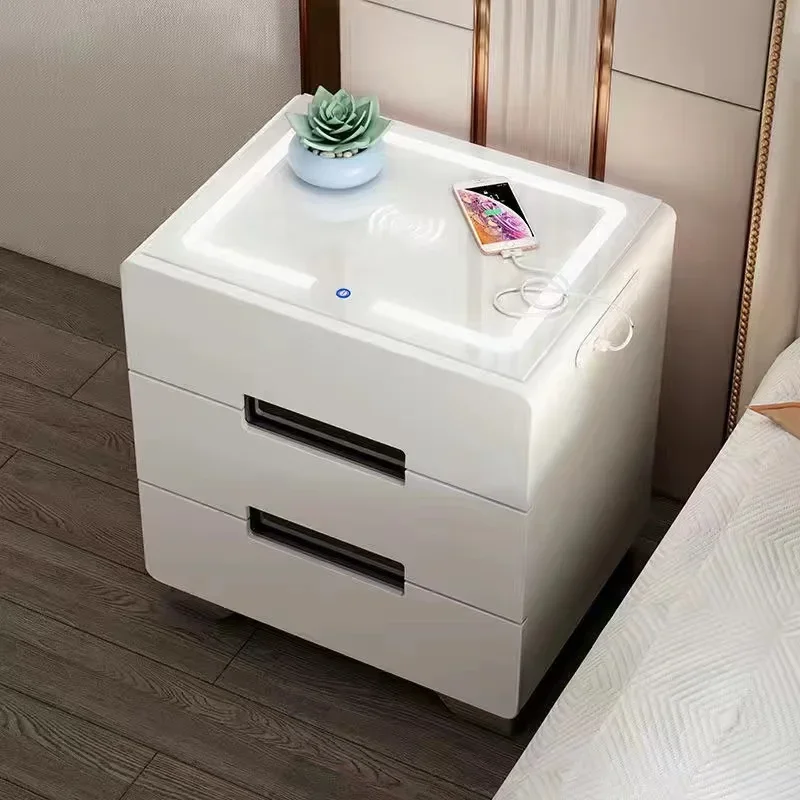 

Умные шкафы, ночные тумбочки, Скандинавская Минималистичная консоль с деревянными ящиками, Высококачественная дизайнерская роскошная мебель для спальни Nacht DS