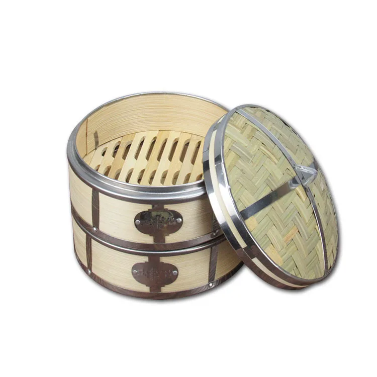 Stainless Steel Steamer Bamboo Dim Sum Steamer for Home Use Deep Bamboo Rack for Dumplings Baozi Mantou