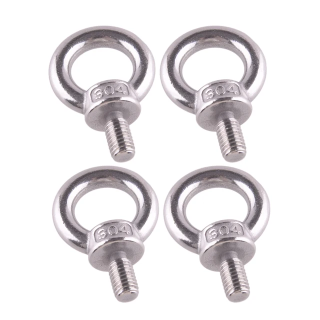 실버 4pcs M8 스레드 아이 볼트: 루프 랙을 향상시키는 유용한 액세서리