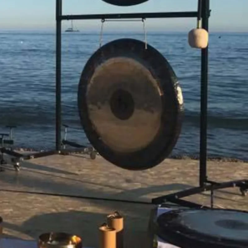 Handmade Copper Gong Meditation Tools Sound Healing Yoga Low Volume Gongs Large Musical Percussion Professional Instruments
