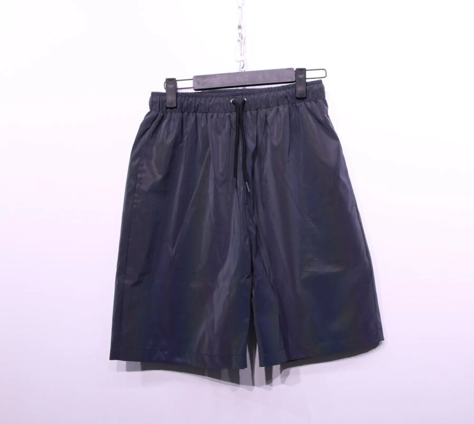 Fashion Holographic Men's Black Reflective Rave Rainbow Shorts Festival Party Psychedelic Shorts 3