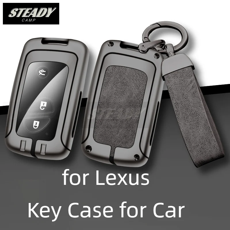 

Zinc Alloy Leather Car Key Case Cover for Lexus Es Ct200h Is300 Gx400 Keyless Bag Protector Shell Keychain Auto Accessories
