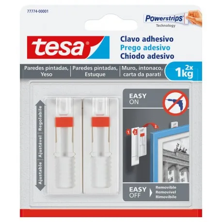Adjustable adhesive nail for painted walls up to 1kg TESA | Дом и сад