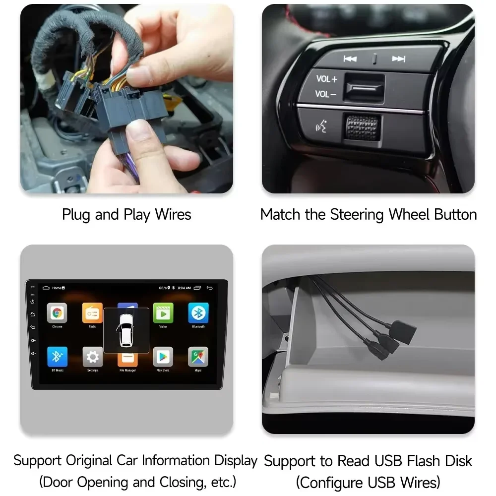 Android 14 Radio de coche para TOYOTA WINDOM LEXUS ES 1997-2001 Autoraido estéreo navegación GPS Multimedia vídeo Carplay DVD unidad principal 4
