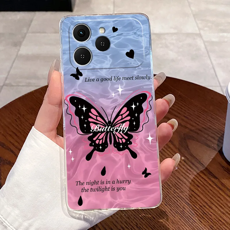 Aesthetic Luxury Cute Cat Astronaut Transparent Phone Case Cover