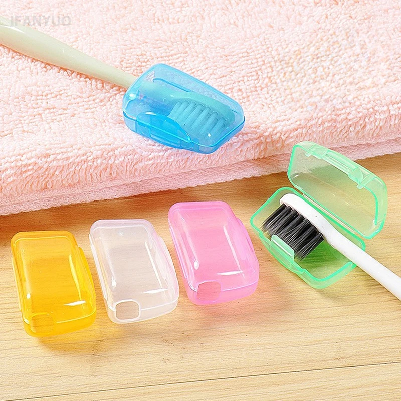 Travel Toothbrush Head Protective Caps Portable Toothpaste Holders Head Dustproof Cover Germproof Toothbrush Protector 5Pcs/Set