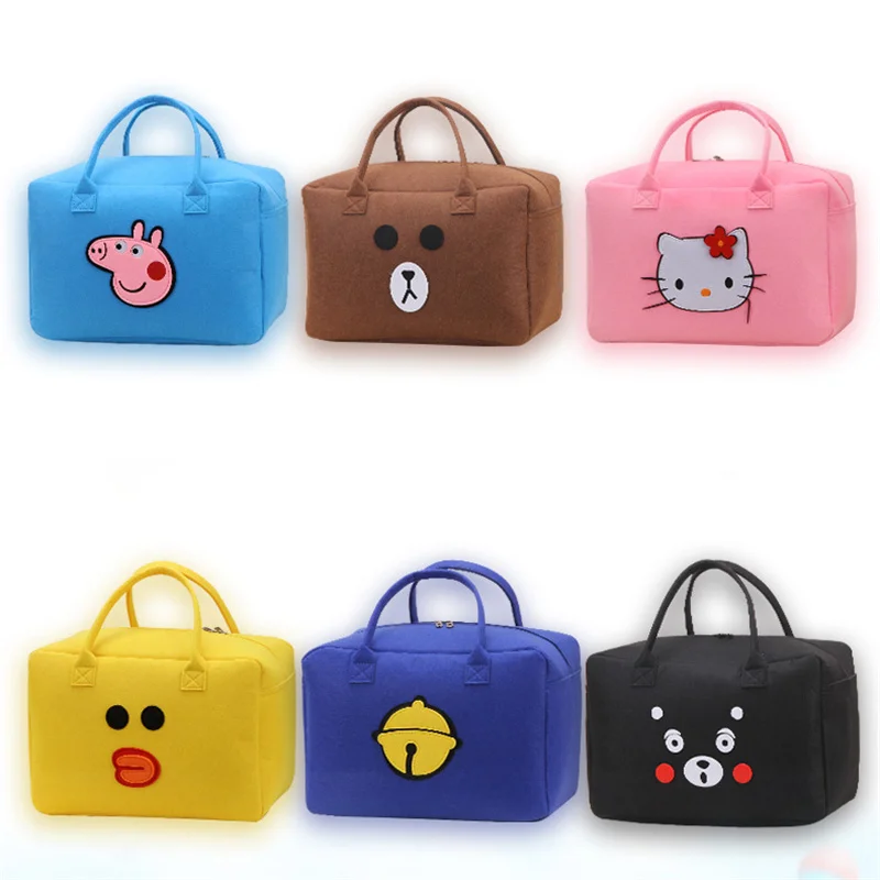 

Sanrio Hello Kitty Handy Travel Bag Fashion Shopping Bag Large Capacity Portable Zip Cartoon Student Outings Handy Storage Bag