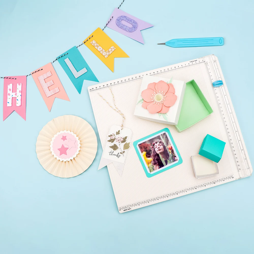 꼭 필요한 트림 및 스코어 보드 미끄럼 방지 패드 Diy Scrapbooking 사진 앨범 장식 용 종이 트리머 종이 카드 커터 보드