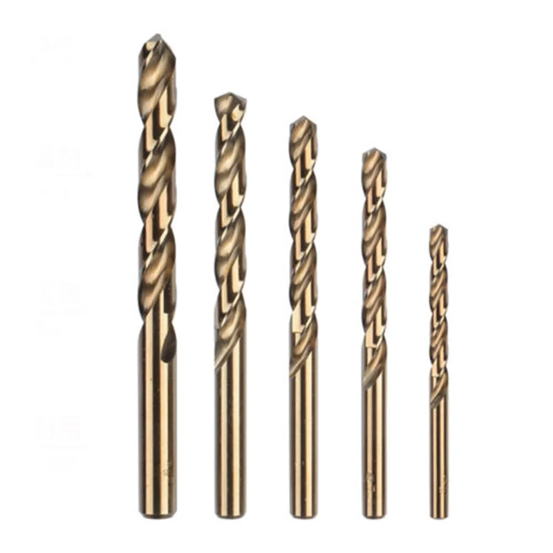 

5pcs Straight Shank High Speed Steel M35 Drill Bits HSS CO M35 Cobalt Drill Bit Set For Metal Steel 1mm 2mm 3mm 4mm 5mm