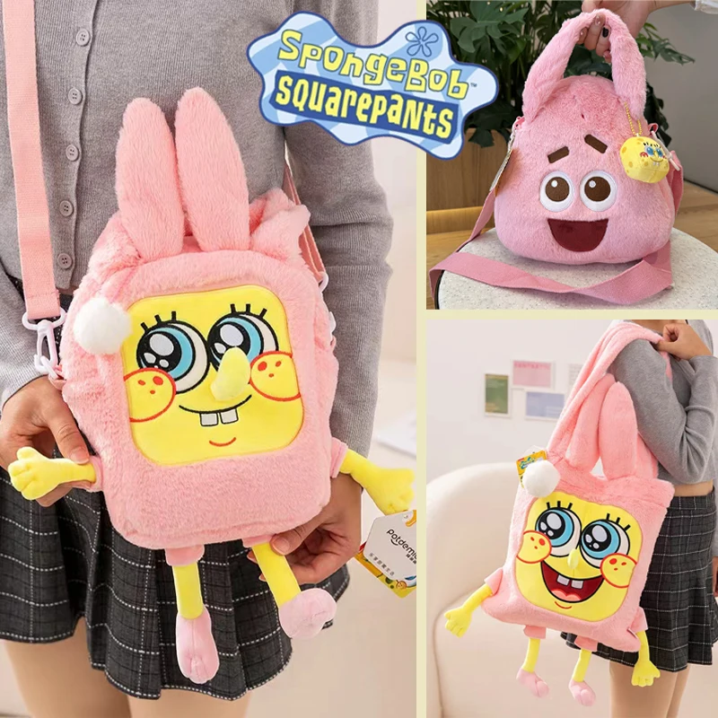 Spongebob Patrick Star Borsa A Tracolla Tote Bags Cartoon Anime Handbag Girl Large Capacity Plush Soft Messenger Crossbody Bag Gift