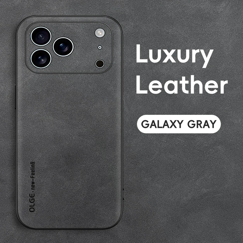 Luxury Vintage Sheepskin Leather Phone Case - Shockproof & Soft Back Cover