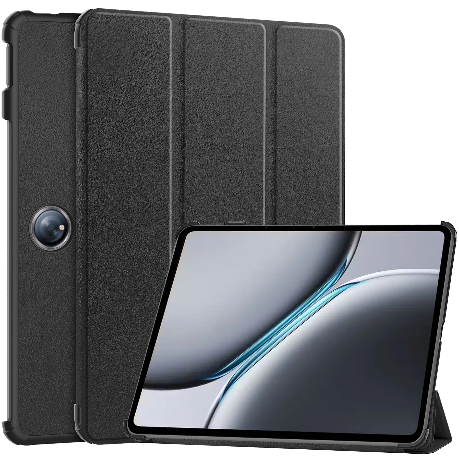 Premium Tri-fold Magnetic Case for 12.1 Inch Tablets - Hard Shell Flip Stand with Soft TPU Cover