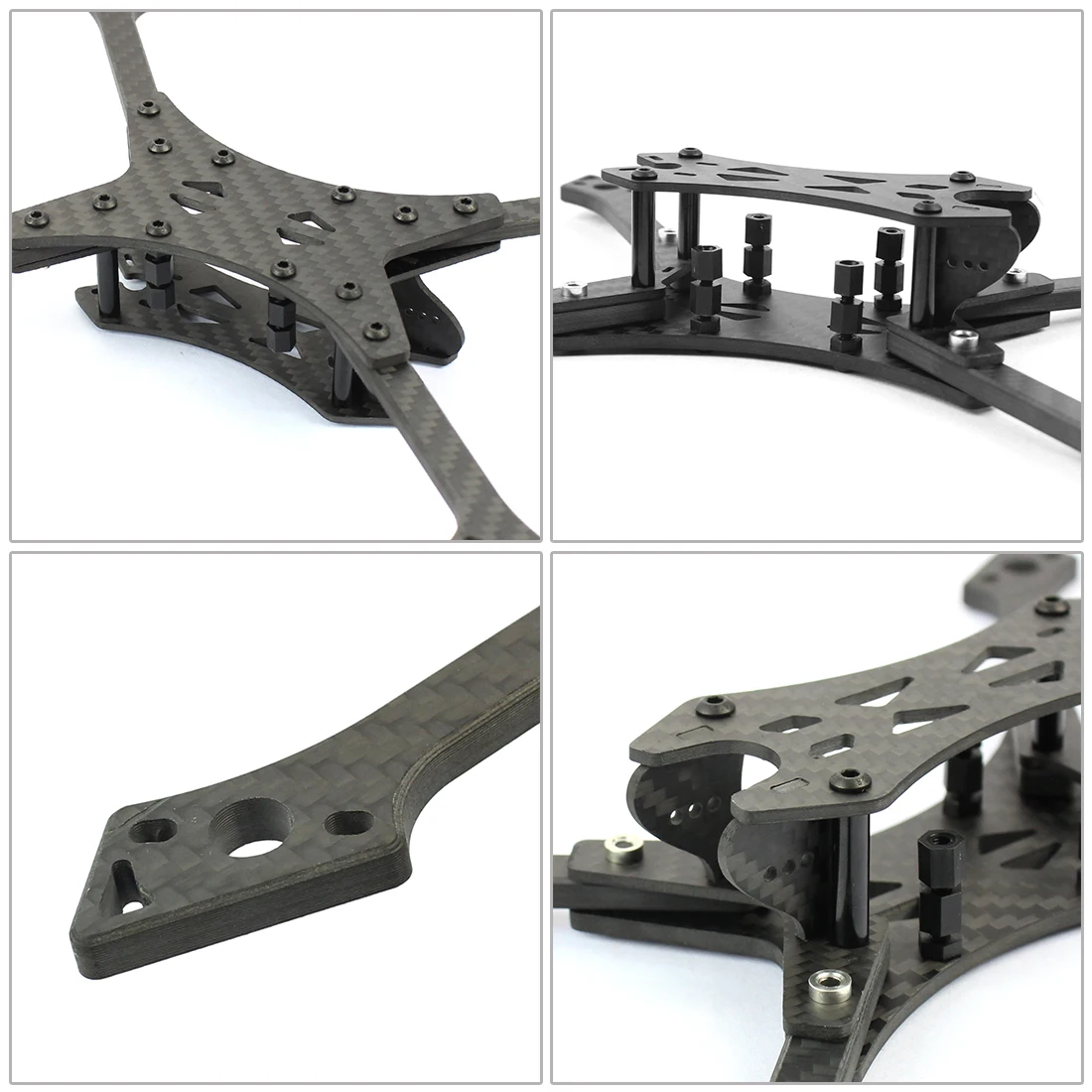 JMT 220mm Radstand Rahmen Kit 5 Zoll Carbon Faser Rack für DIY FPV Racing Drone Quadcopter – Detail 13