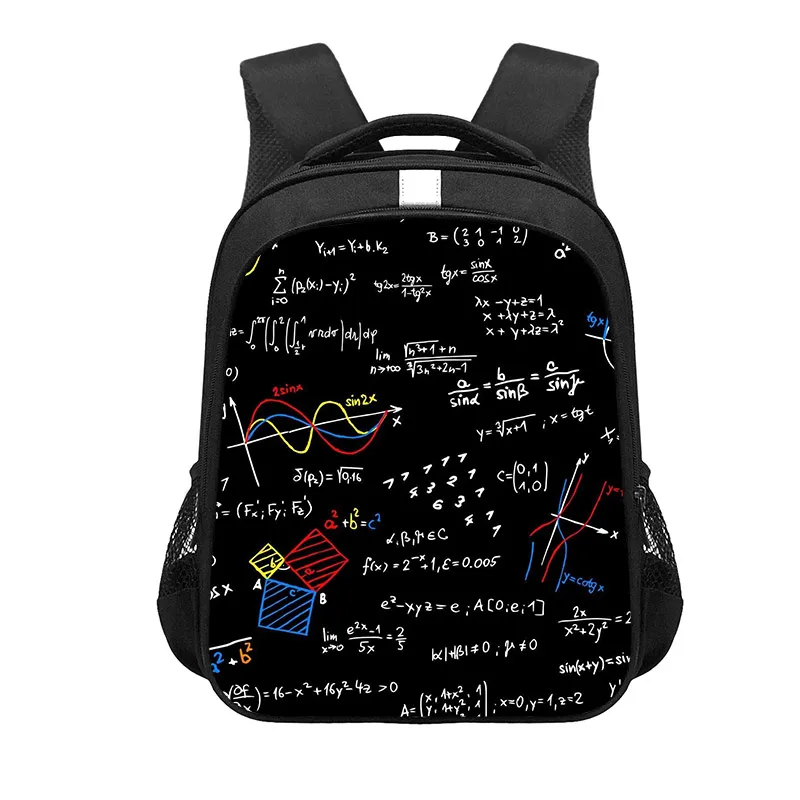 Sac à dos à imprimé géométrique géométrique, sacs d'école pour