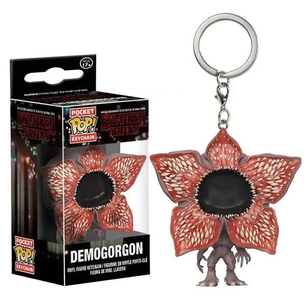Funko POP Keyrings Demogorgon Keychain Vinyl Action Figures Collection Model Toys Kids Carvinal Collect Toy Gift