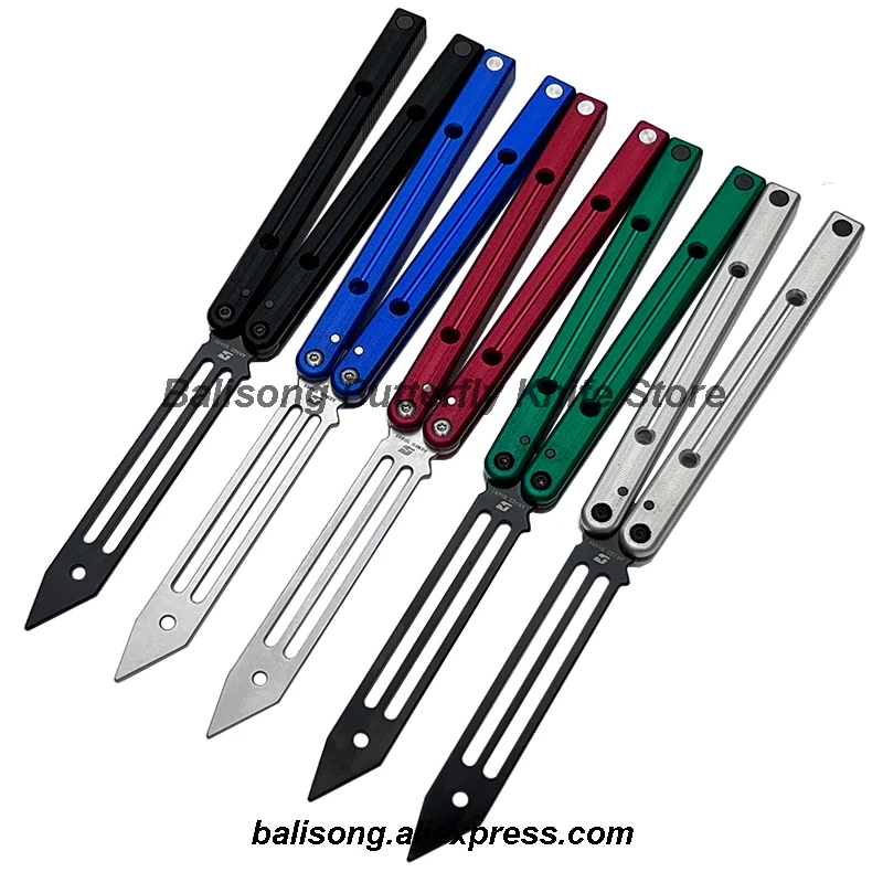 ARMED SHARK Barebones Clone Balisong Butterfly Trainer Knife Aluminum  Channel Handle Bushings System Outdoor Safe EDC - AliExpress