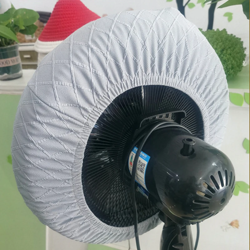 40-46cm All-inclusive Fan Dust Cover Heater Cover Household Storage Net Solid Color Elastic Round Fan Protect Dust Cloth