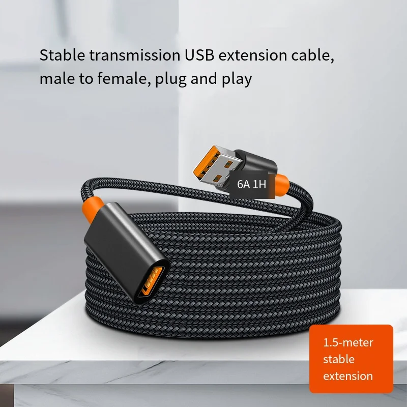 고속 USB 2.0/3.0 남성-여성 연장 케이블, 노트북 및 데스크탑 PC용 범용 USB 연장 코드