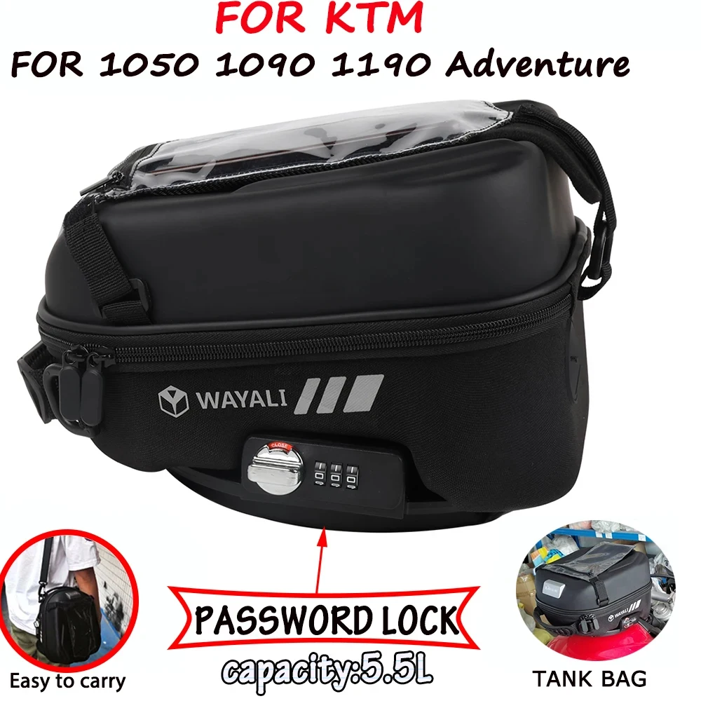 

For KTM 1050 1190 Adventure 1090 ADV 1050ADV 1190ADV Motorcycle Waterproof Fuel Tank Bag Navigation Package Storage Tanklock Bag