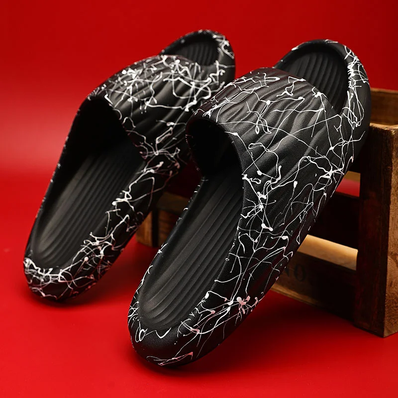 Slip Slippers for Men Non-Slip With Thick Sole Soft Foam Sliders Slip Comfy Slipper for Indoor  Outdoor_voghion.com