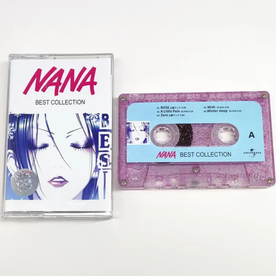 

Limited edition NANA Music Tape Anna Tsuchiya BLAST Komatsu Nana Album Pink Cassette Cosplay Soundtracks Box Car Walkman Tape