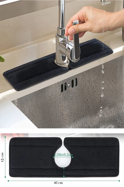 Tapis absorbant l'eau, évier cuisine salle de bains toilettes robinet de  haute qualité sous le robinet tapis absorbant l'eau tapis organisateurs de  tapis anti-fuite - AliExpress