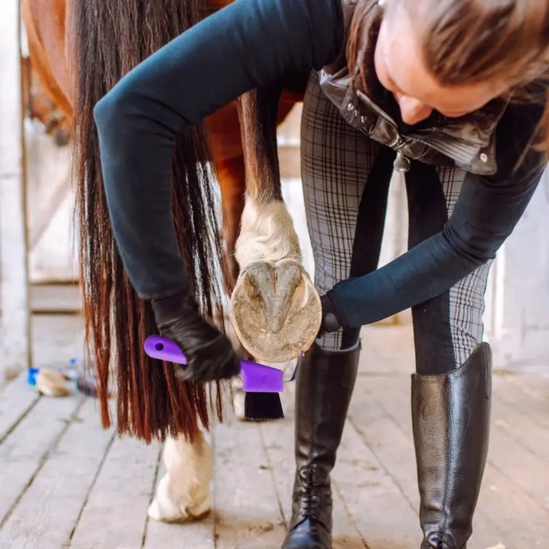 Hoof Picks For Horses 2 In 1 Horse Grooming Supplies Hoof Pick For Horse Cleaning Horse Hoof Polish Hoof Pick With Brush 4