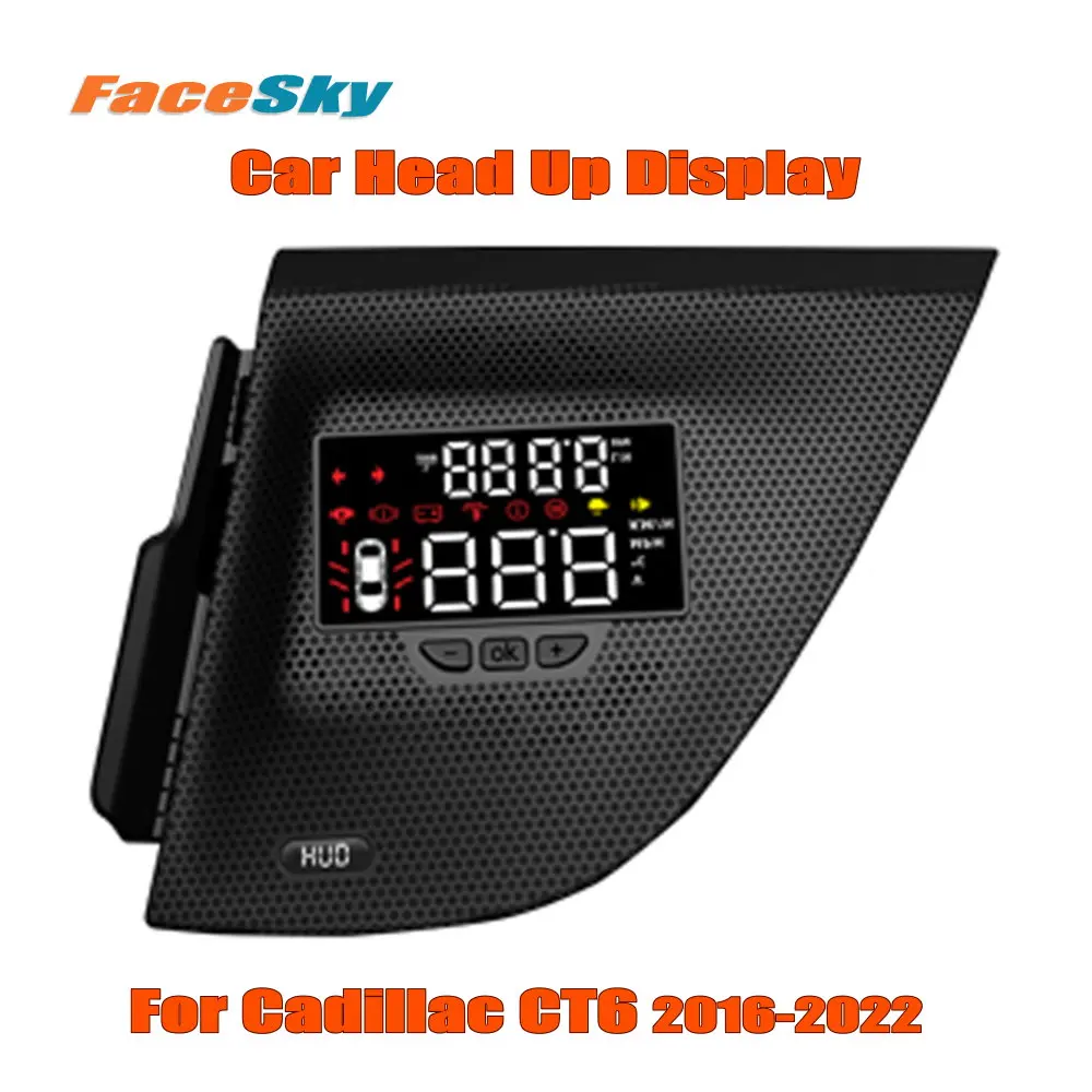 

FaceSky HUD Car Head-up Head Up Display For Cadillac CT6 2016-2022 Auto Electronic Accessories Front View Windshield Projector