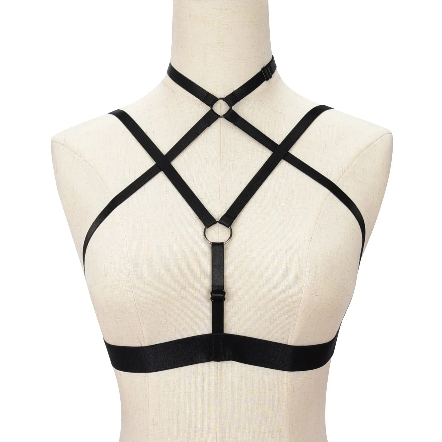 Sexy Hollow out Strap Bra Bar Pure Sexuality Interest Female Top Exposed Nipple Elastic Band Chinese Special Use Cloth
