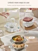220V Electric Egg Boiler Home Automatic 2 Layers Food Steamer for Breakfast Steaming Cooking Machine 6