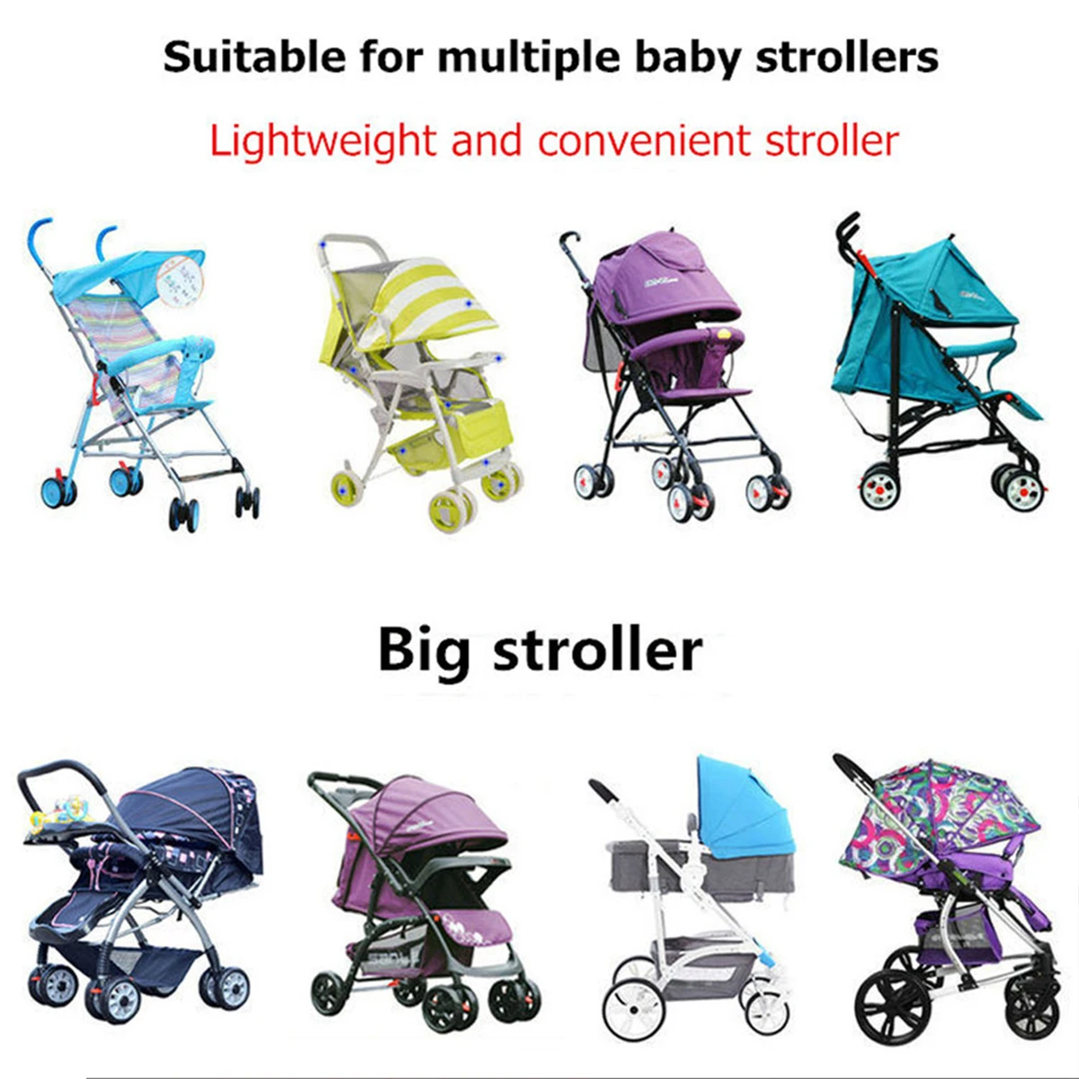 Stroller Rain Cover, Universal Stroller Accessory,Waterproof, Windproof ,Protect from Dust Snow,Baby Travel Weather Shield