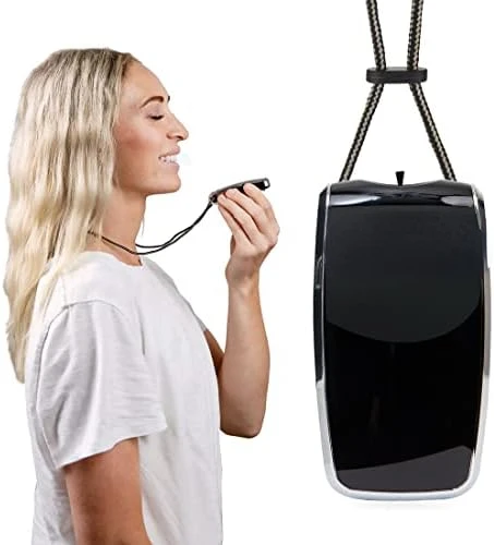 

Rechargeable Personal Air Purifier, Proven Performance, Virus and Pollutant Tested*, Black with Leather Travel Case