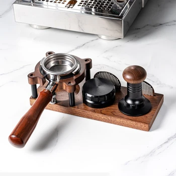 Holz Kaffee Manipulationsstation - Robuste Espresso-Grundstation mit rutschfestem Design für Ladentheken und Arbeitsplatten, ideal für Baristas